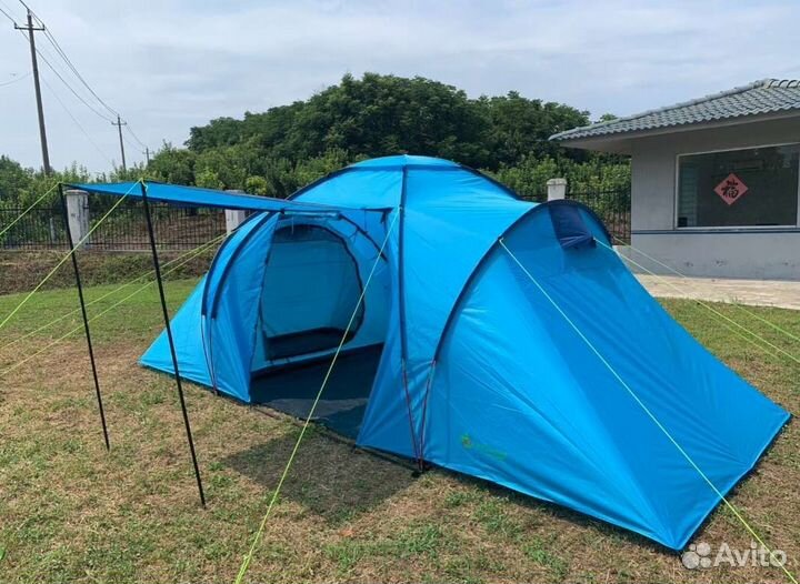 Палатка 4-х местная с тамбуром + 2 комнаты