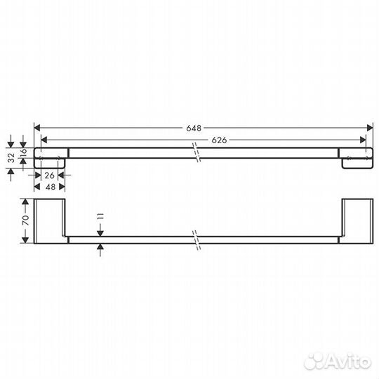 HG AddStoris Держатель банных полотенец, цвет: шл