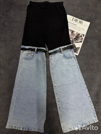 Очень стильные Джинсы комбинированные