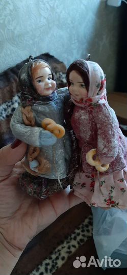 Ватные елочные игрушки