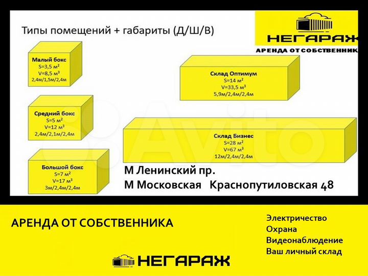 Склад для хранения от 4 м², есть 20 футов
