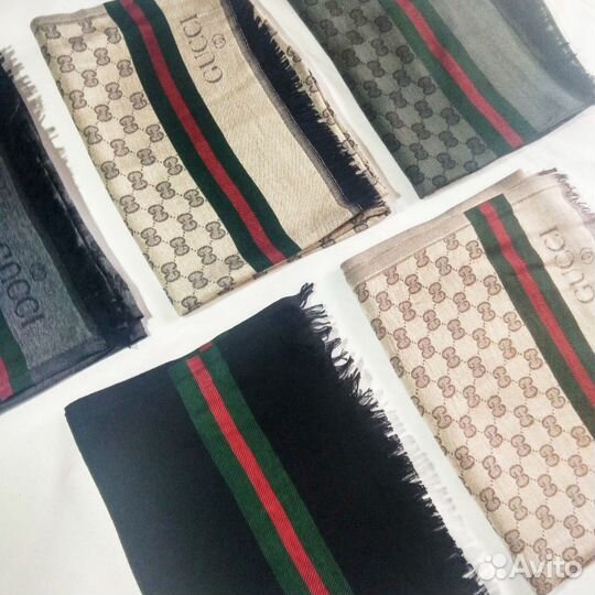 Брендовые двусторонние палантины