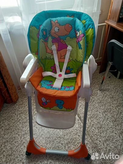 Стульчик для кормления chicco polly 2в1,отл.сост