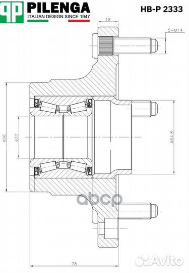 Ступица ford transit 06- зад. нагрузка на ось д