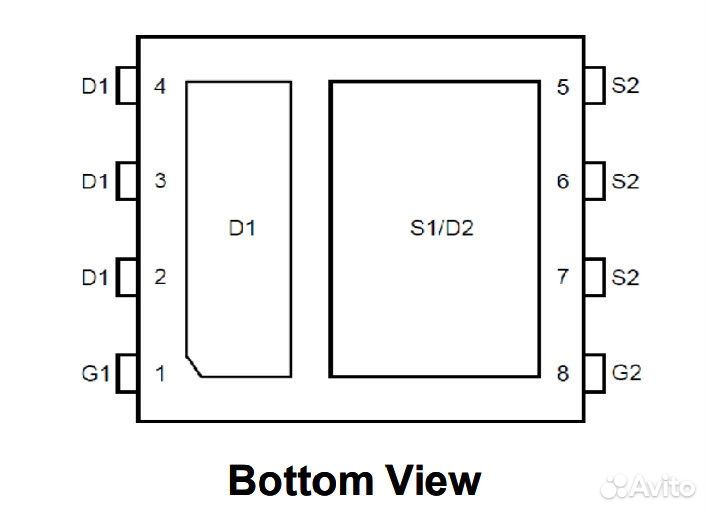Микросхема AON6912 N-Channel mosfet 30V 52A DFN5X
