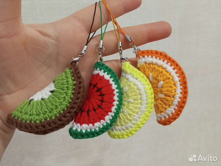 Брелок на сумку фруктовые дольки