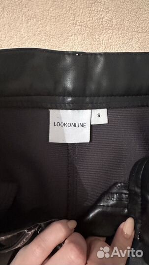 Брюки из экокожи черные lookonline