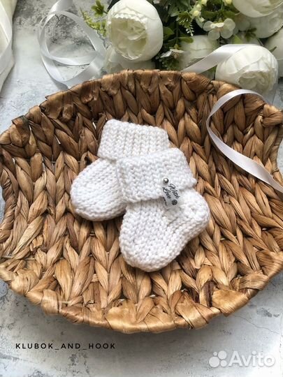 Носки для новорождённых. Ручная работа. Носки