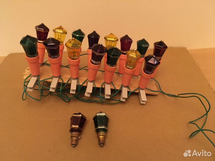 Ёлочные игрушки СССР электрогирлянда 