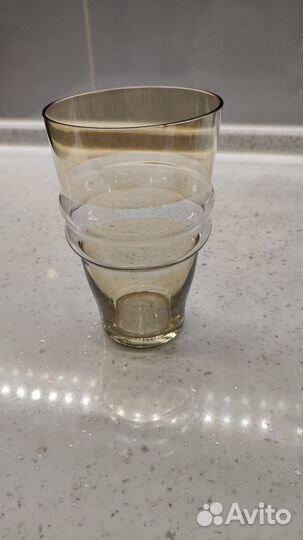 Стакан винтажный,цветное стекло, времён СССР