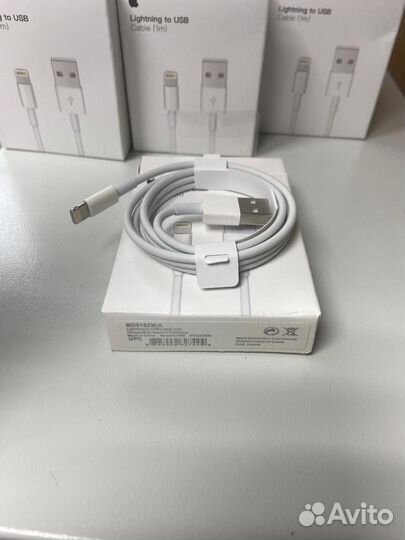 Кабель apple lightning USB 1m новые запечатанные