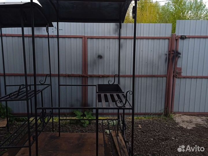 Мангал с крышей большой, и с печкой