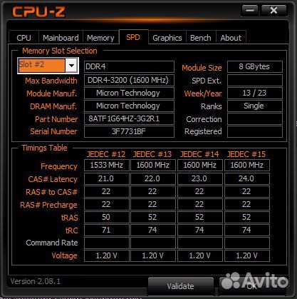 Sodimm ddr4 16Gb 2x8gb 3200 MHz Micron