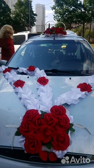 Украшения на машину для свадьбы