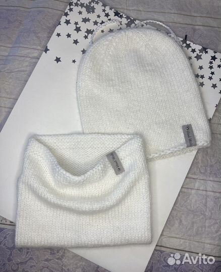 Комплект шапка и снуд женский