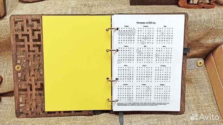 Деревянный блокнот/ ежедневник/ планер 