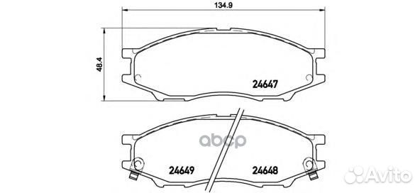 Колодки тормозные дисковые передн. nissan (dfac