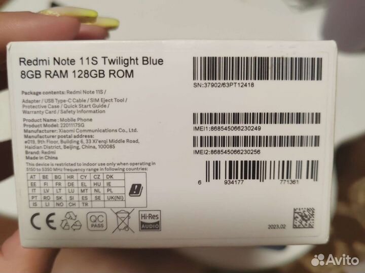 Xiaomi Redmi Note 11S, 8/128 ГБ