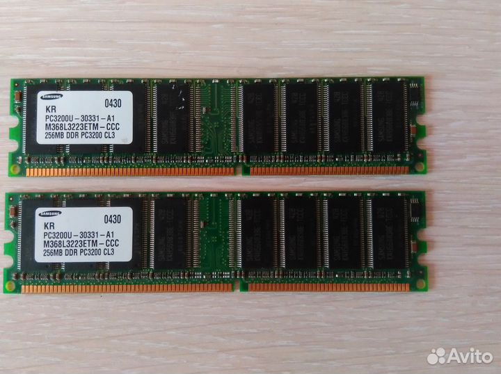 Оперативная память samsung Original 256Mb PC3200