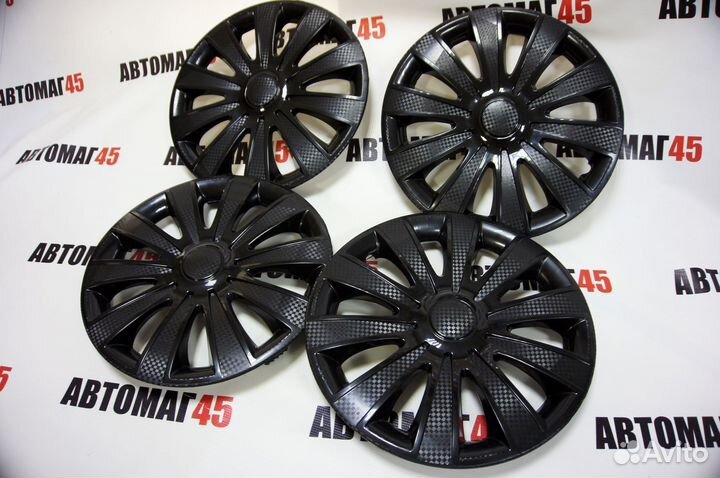 Колпаки R14 R15 star Карат Черный