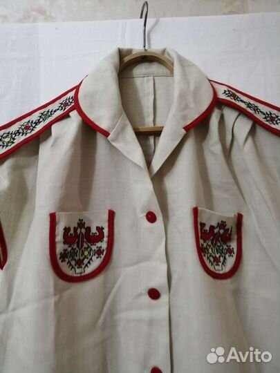 Платье лён СССР Чувашская вышивка