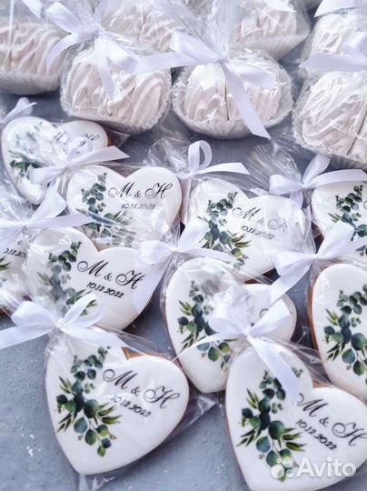 Имбирные пряники на свадьбу (подарки, комплименты)