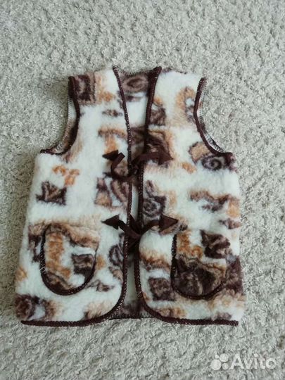 Жилет теплый из овечьей шерсти, р-р 34-36