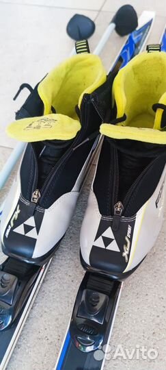 Лыжи беговые fisher полный комплект