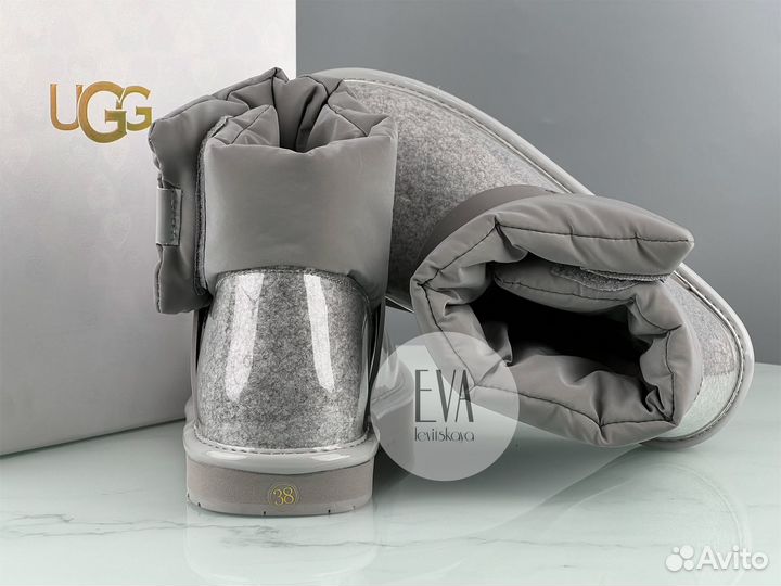 Угги женские Ugg Clear Quilty Boot Grey