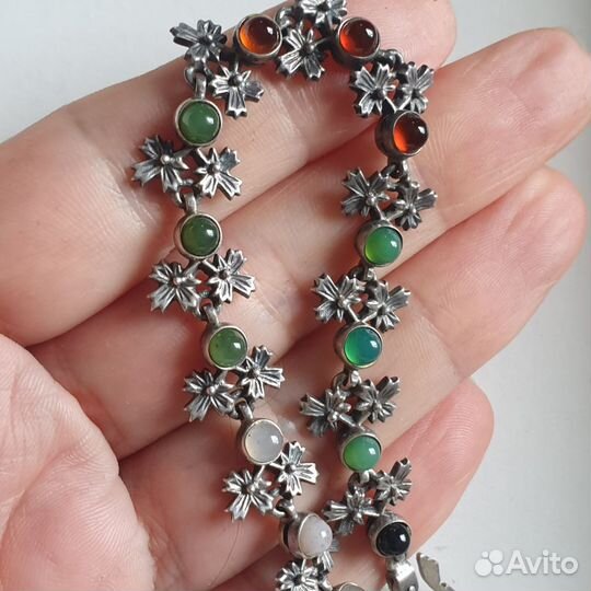 Браслет 835 пробы Самоцветы СССР