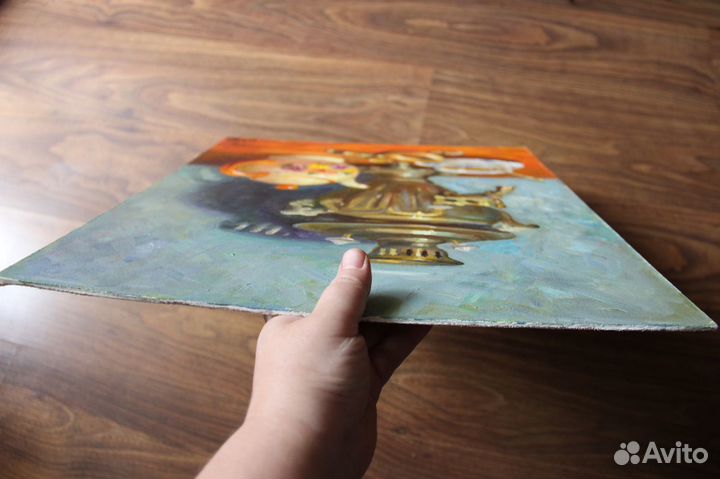 Картина маслом Натюрморт с самоваром и чайником