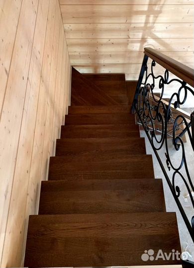 Перила деревянные с монтажем
