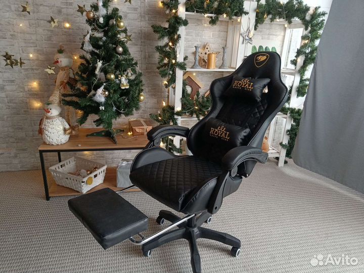 Игровое кресло кожаное