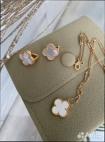 Серьги Van Cleef Vintage Alhambra