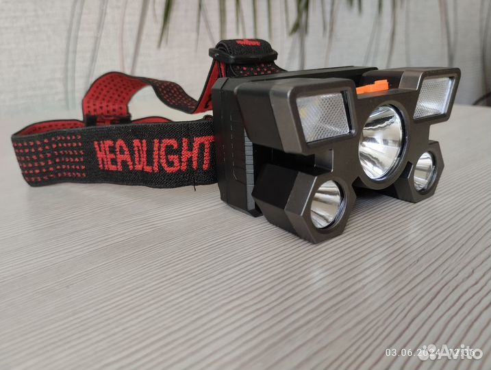 Фонарик налобный светодиодный