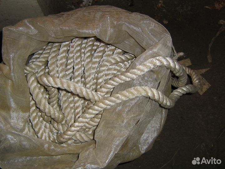 Канат полистиловый кручёный 3-х прядный 20 мм