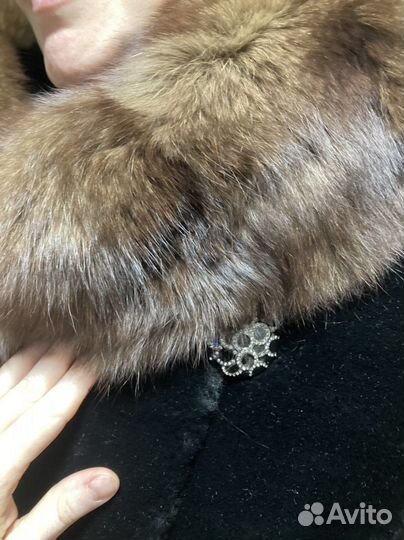 Шуба мутоновая с капюшоном