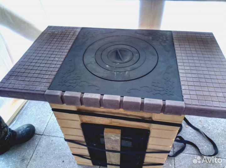 Печь под казан для зоны барбекю