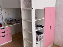 Кровать чердак, стол и шкаф - набор мебели Икея