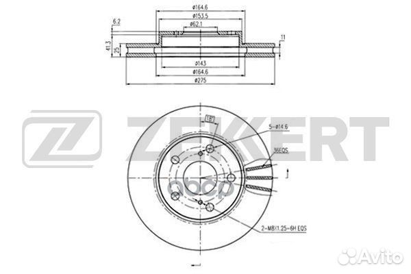 Диск торм. перед. Toyota Altezza (E10) 99- Hil