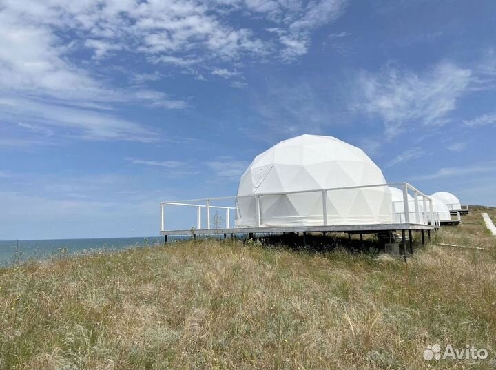 Купольный шатер тент+каркас диаметр 6 м