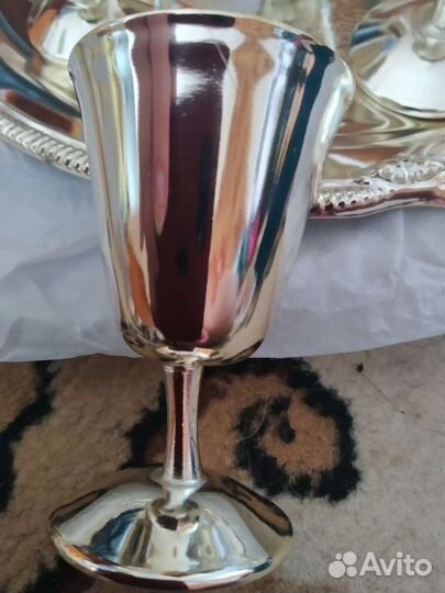 Набор рюмок.Германия.Rosenberg.С серебром.Новый