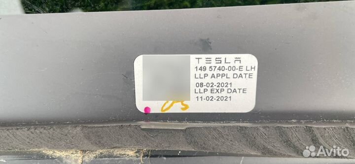 Стекло кузовное заднее левое Tesla Model Y 2021