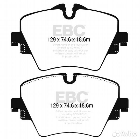Колодки BMW Mini 330mm TRW перед EBC DP22245