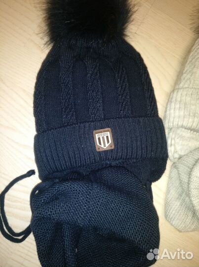 Зимние шапочки со снудами. Много расцветок