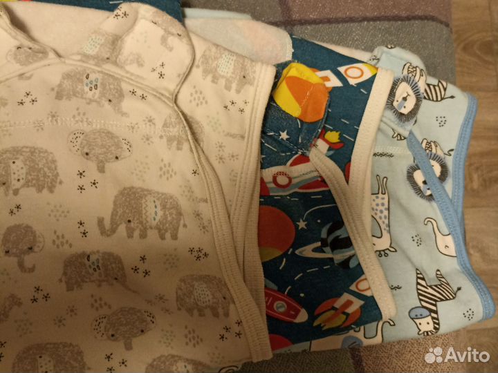 Кокон пеленка для сна малыша набор три штуки