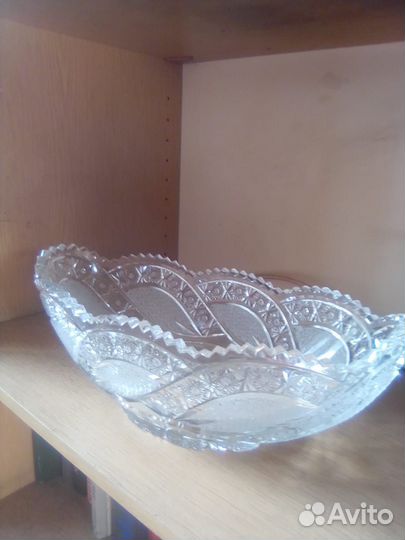 Ладья хрустальная большая СССР