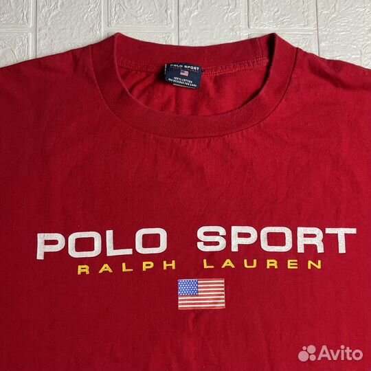 Винтажная футболка Ralph Lauren Polo Sport XXL