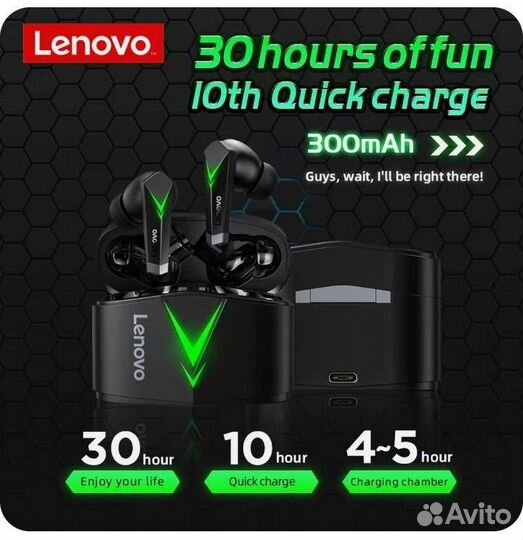 Беспроводные наушники lenovo lp 6
