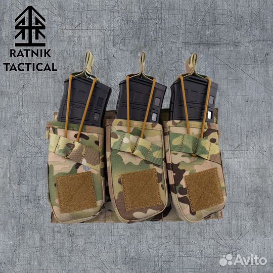 Тройной штурмовой подсумок М4\ак от ratnik tactica